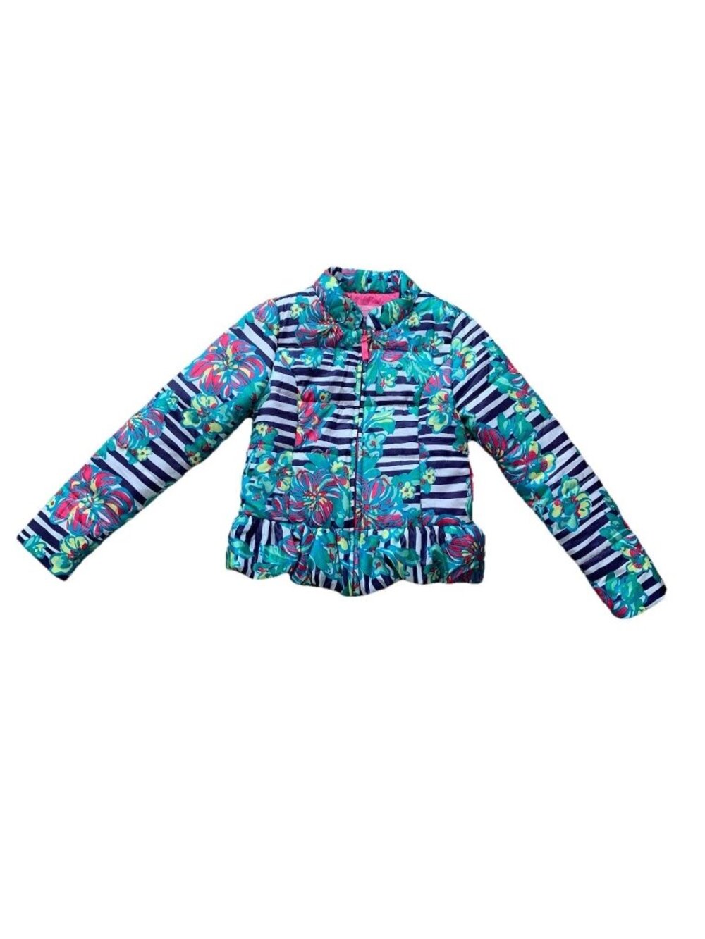 Lilly Pulitzer Mini Kate Puffer Jacket Colorful Size Large (12-14)